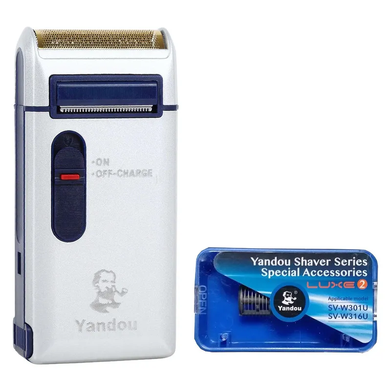 ماشین اصلاح موی صورت فویلی یاندو مدل Sv-W301U با باتری قابل شارژ 60 دقیقه‌ای، تیغه استیل ضد زنگ، طراحی ارگونومیک و تیغه یدک همراه - تصویر 2