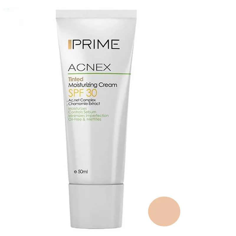 کرم مرطوبکننده رنگی پرایم مدل Acnex Tinted SPF 30 حجم 50 میلیلیتر - تصویر 2