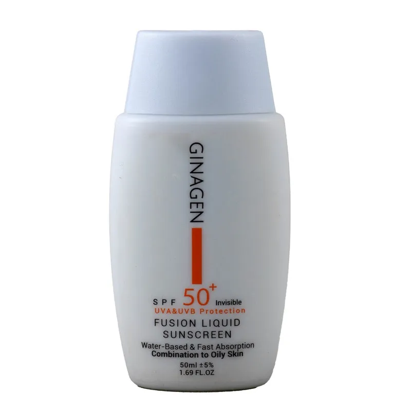 کرم ضد آفتاب بدون رنگ ژیناژن SPF 50 مدل Fusion Liquid مناسب پوستهای چرب و مختلط حجم 50 میلیلیتر - تصویر 2