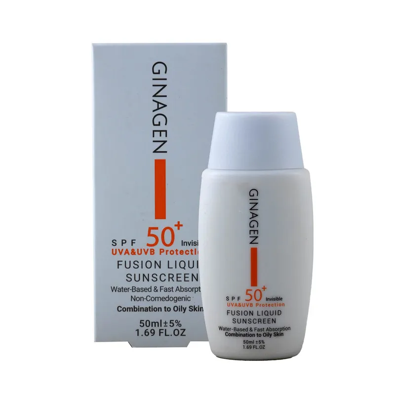 کرم ضد آفتاب بدون رنگ ژیناژن SPF 50 مدل Fusion Liquid مناسب پوستهای چرب و مختلط حجم 50 میلیلیتر - تصویر 3