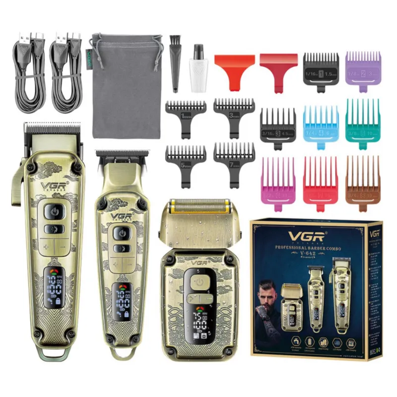 ماشین اصلاح موی سر و صورت وی جی ار مدل V-642 - تصویر 3