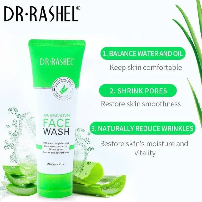 فوم شستشو صورت دکتر راشل مدل aloe vera وزن 100 گرم - تصویر 2