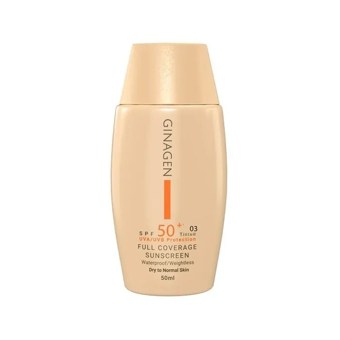 کرم ضد آفتاب رنگی ژیناژن SPF 50 مدل Full03 مناسب پوستهای معمولی و خشک حجم 50 میلیلیتر - تصویر 2