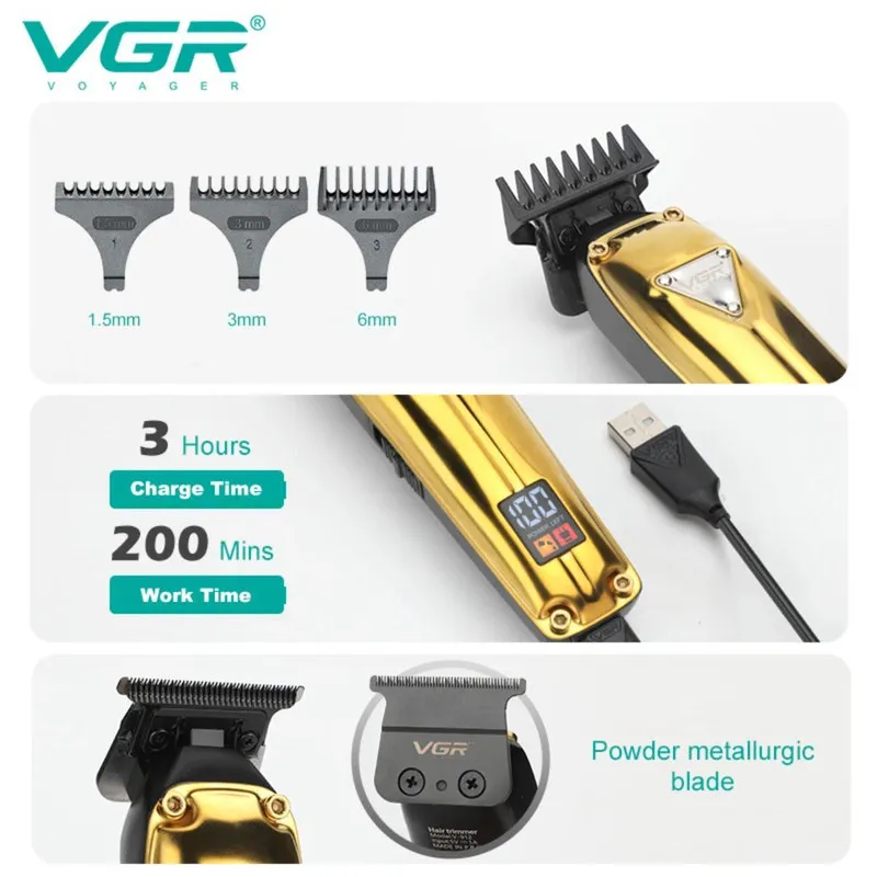 ماشین اصلاح موی سر و صورت وی جی ار مدل  V-136 - تصویر 2