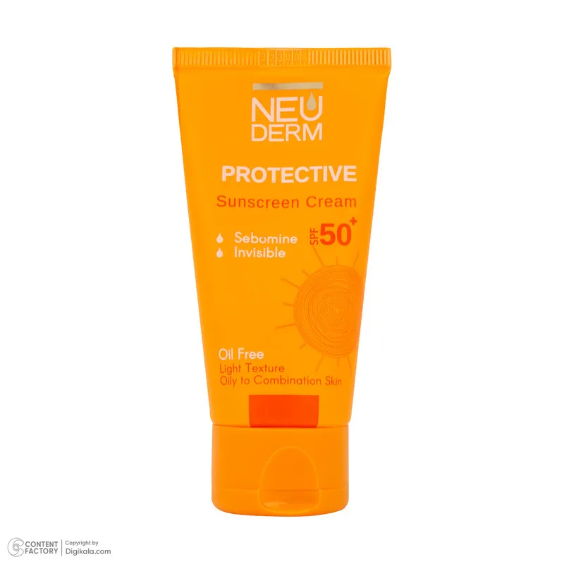 کرم ضد آفتاب بدون رنگ نئودرم SPF 50 مدل PROTECTIVE مناسب پوستهای چرب و مختلط حجم 50 میلیلیتر - تصویر 2
