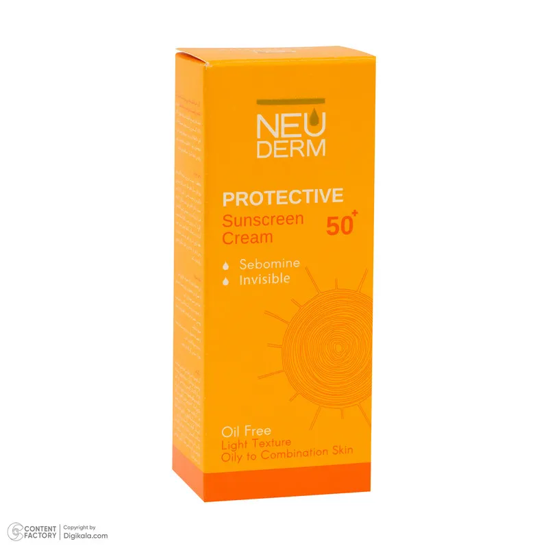 کرم ضد آفتاب بدون رنگ نئودرم SPF 50 مدل PROTECTIVE مناسب پوستهای چرب و مختلط حجم 50 میلیلیتر - تصویر 5