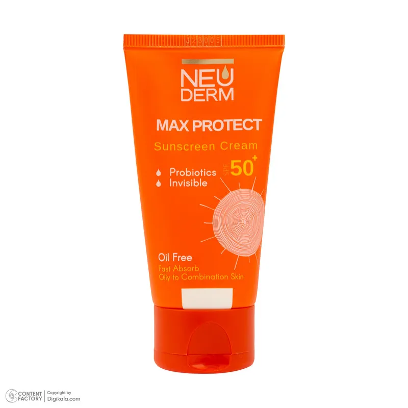 کرم ضد آفتاب بدون رنگ نئودرم SPF 50 مدل MAX PROTECTIVE مناسب پوستهای چرب و مختلط حجم 50 میلیلیتر - تصویر 2