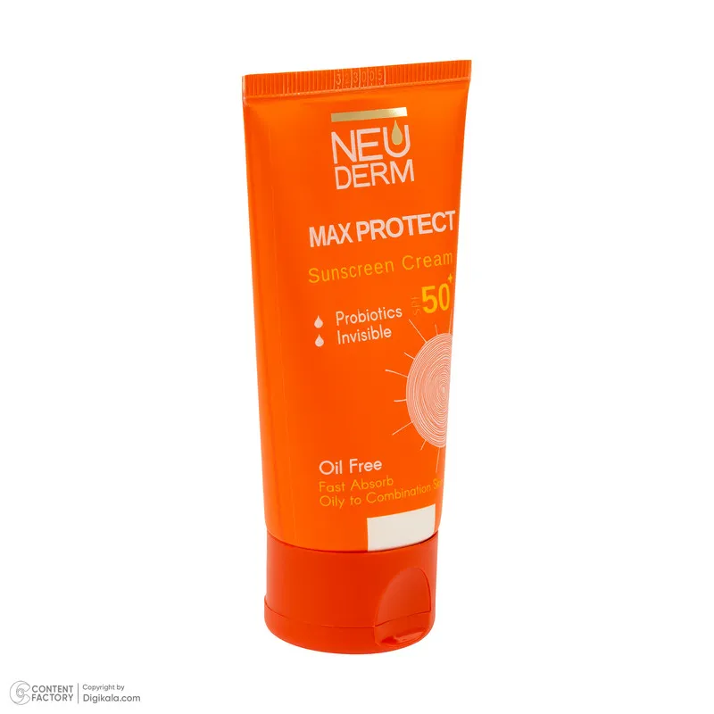 کرم ضد آفتاب بدون رنگ نئودرم SPF 50 مدل MAX PROTECTIVE مناسب پوستهای چرب و مختلط حجم 50 میلیلیتر - تصویر 4