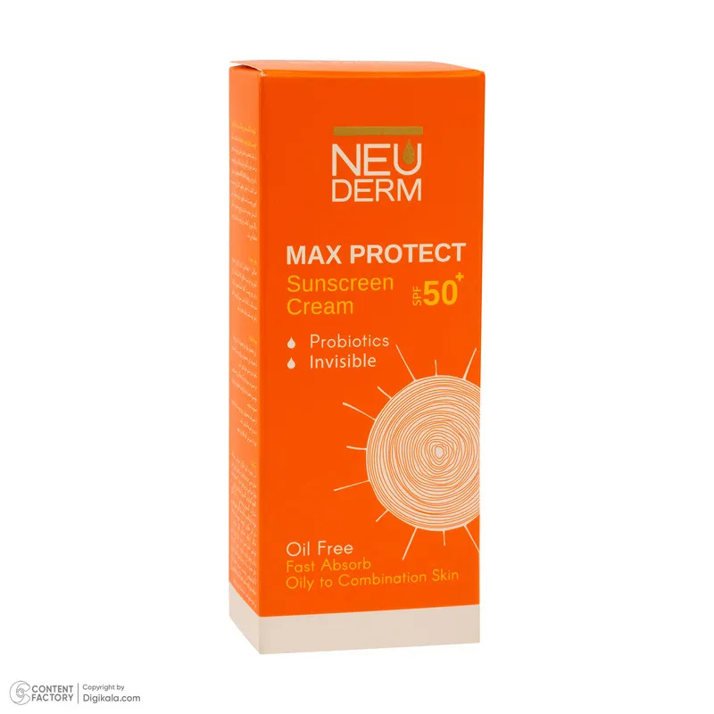 کرم ضد آفتاب بدون رنگ نئودرم SPF 50 مدل MAX PROTECTIVE مناسب پوستهای چرب و مختلط حجم 50 میلیلیتر - تصویر 5