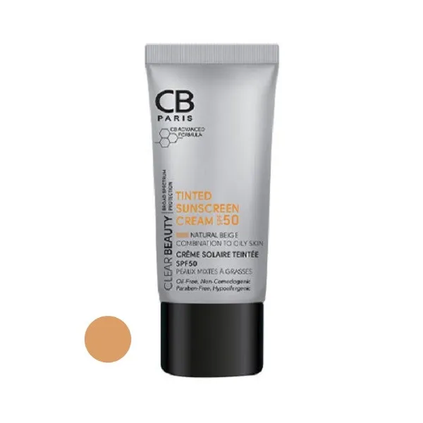 کرم ضد آفتاب رنگی سی بی پاریس spf50 مدل NB-CO مناسب پوست های چرب حجم 40 میلی لیتر - تصویر 2