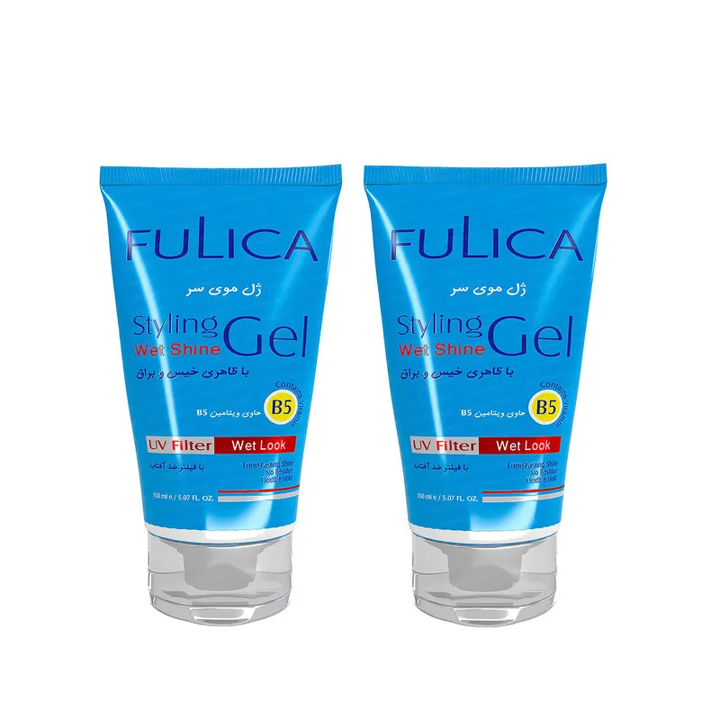 ژل مو فولیکا مدل Wet Shine مناسب انواع مو حجم 150 میلی لیتر بسته 2 عددی
