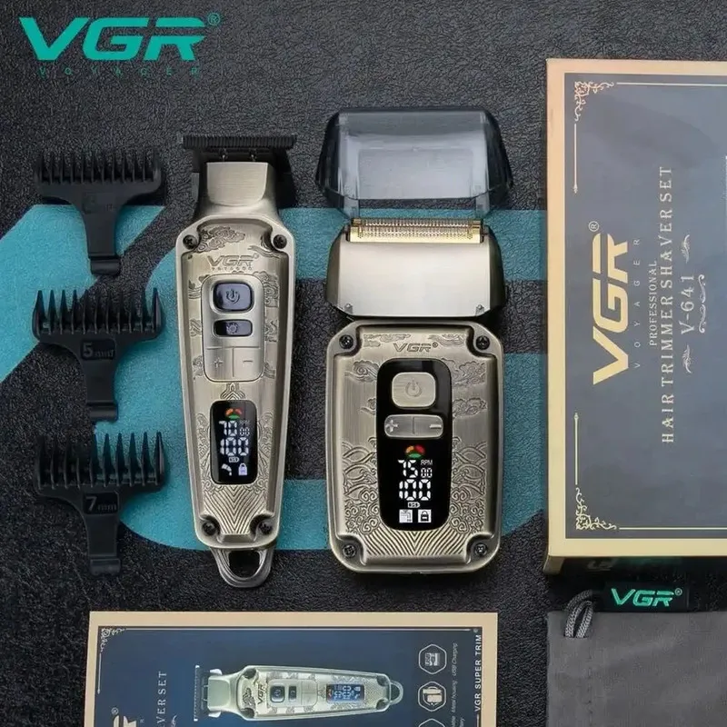  ماشین اصلاح موی سر و صورت وی جی ار مدل V-641 مجموعه 2 عددی - تصویر 2