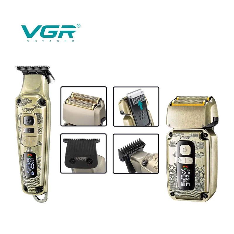  ماشین اصلاح موی سر و صورت وی جی ار مدل V-641 مجموعه 2 عددی - تصویر 4