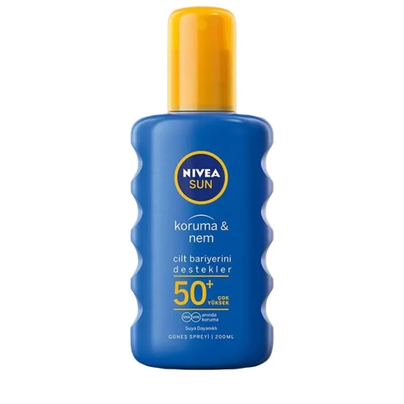 اسپری ضد آفتاب بدون رنگ نیوآ SPF 50 مدل koruma مناسب برای انواع پوست حجم 200 میلیلیتر