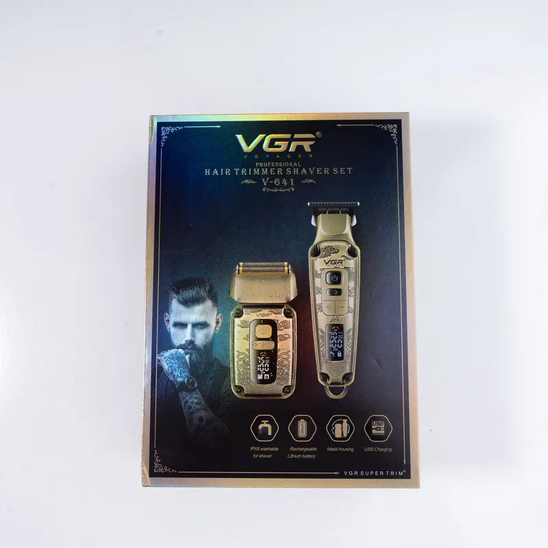 ماشین اصلاح موی سر و صورت وی جی ار مدل V-641 مجموعه دو عددی - تصویر 3