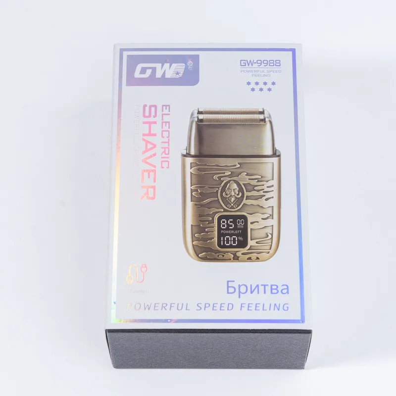 ماشین اصلاح موی صورت جی دبلیو مدل GW-9988، اصلاح به صورت صفر زن، طراحی ارگونومیک، نمایشگر LCD، منبع انرژی با کابل USB، تکنولوژی اصلاح به صورت شیو فویلی - تصویر 3