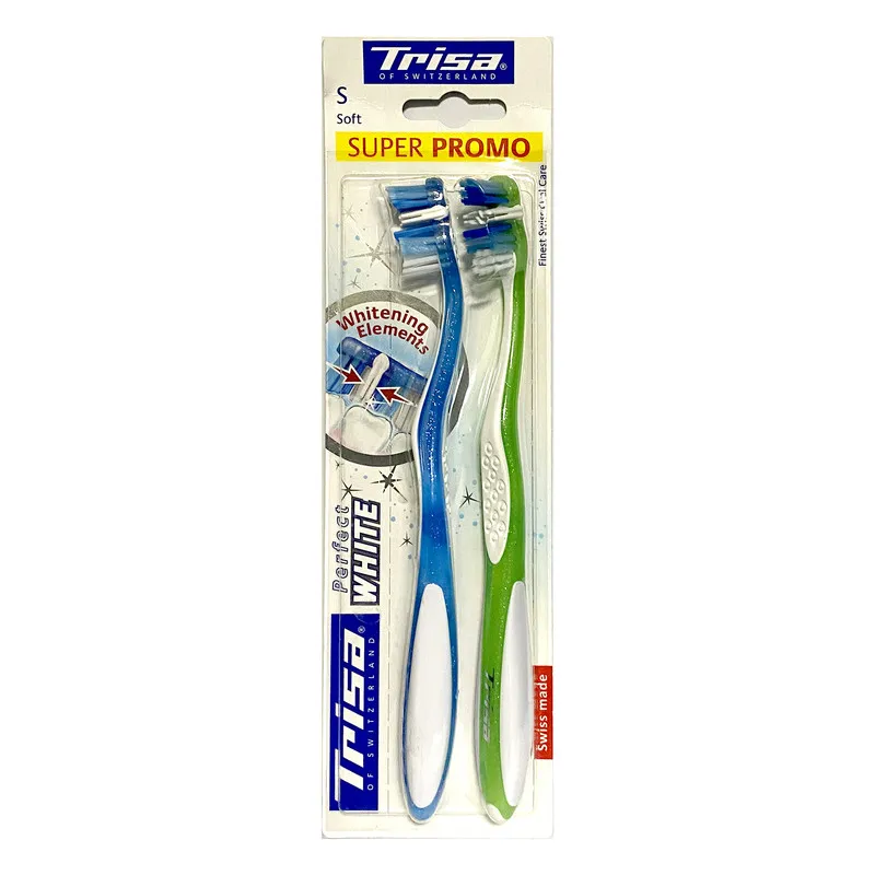 مسواک تریزا سری Super Promo مدل Perfect White با برس نرم بسته 2 عددی - تصویر 2