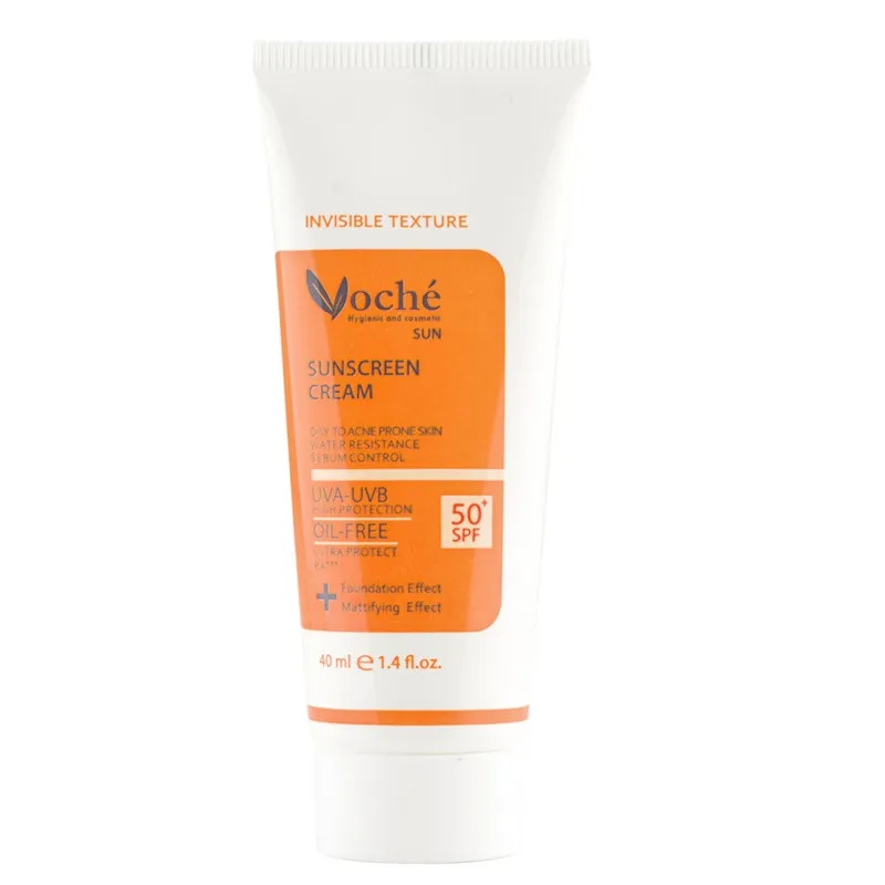 کرم ضد آفتاب بدون رنگ وچه SPF 50 مدل OTA مناسب پوستهای چرب و مستعد آکنه حجم 40 میلیلیتر