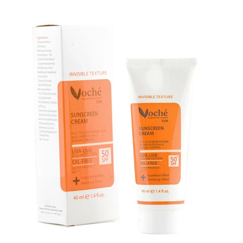 کرم ضد آفتاب بدون رنگ وچه SPF 50 مدل OTA مناسب پوستهای چرب و مستعد آکنه حجم 40 میلیلیتر - تصویر 4