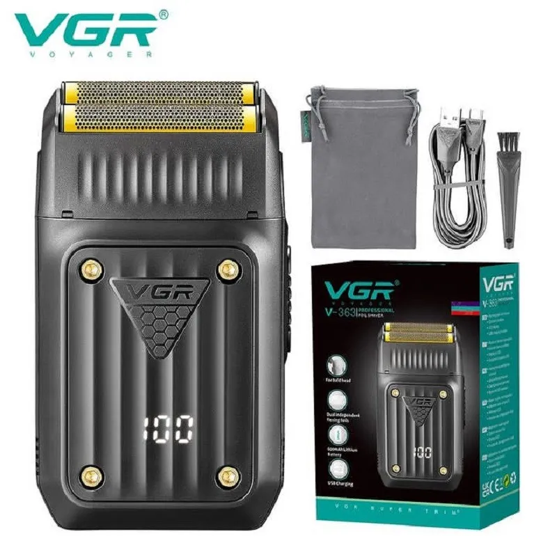 ست ماشین اصلاح موی صورت و بدن وی جی ار مدل v-363 - تصویر 2