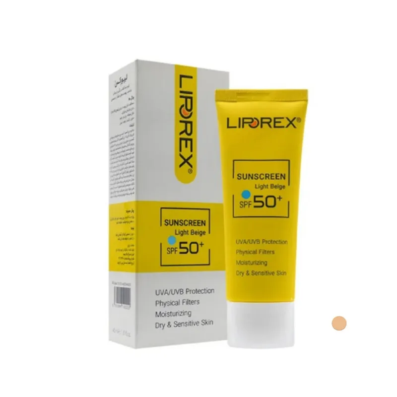 کرم ضد آفتاب رنگی لیپورکس SPF 50 مدل physical ‌مناسب پوست‌های خشک حجم 40  میلی‌لیتر - تصویر 2