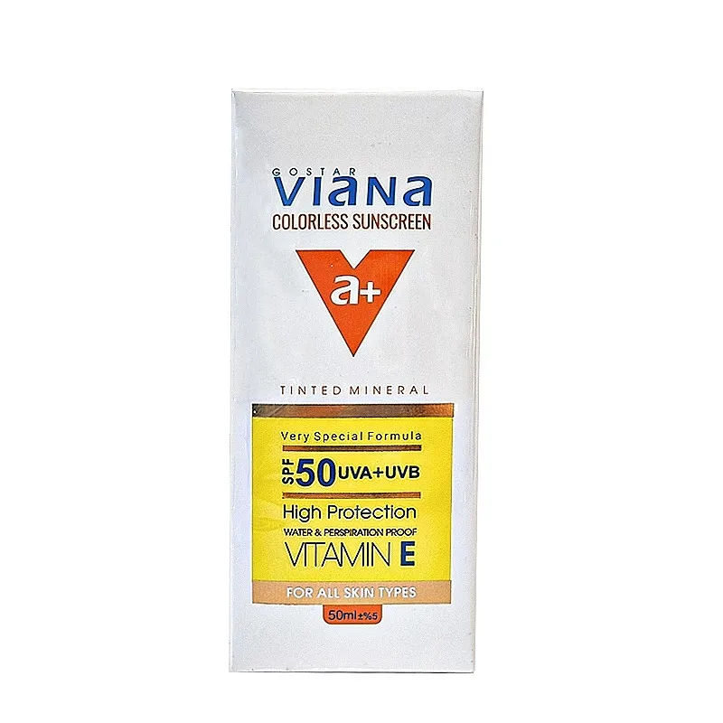 کرم ضد آفتاب بی رنگ ویانا SPF50 مدل 0 مناسب انواع پوست حجم 50 میلی لیتر - تصویر 2