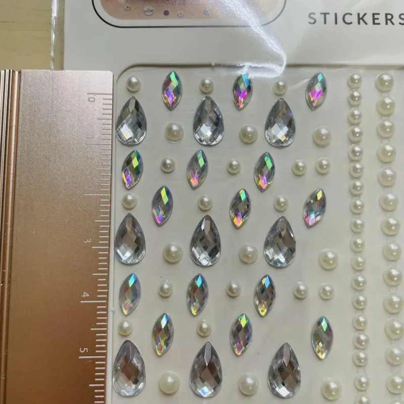 نگین صورت مدل چسبی مروارید بسته 150 عددی - تصویر 3