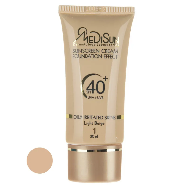 کرم ضد آفتاب رنگی مدیسان SPF40 مدل 1 مناسب پوست های چرب حجم 30 میلی لیتر