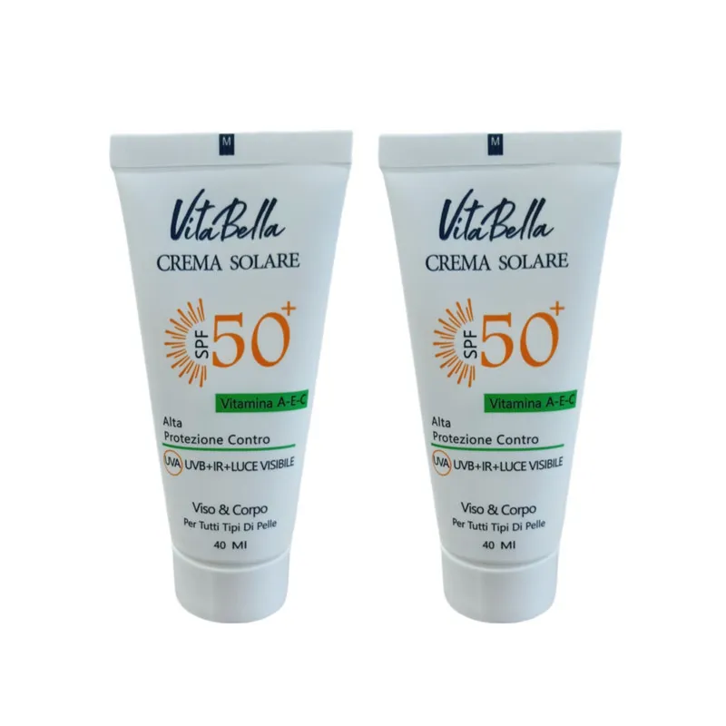 کرم ضدآفتاب بیرنگ ویتابلا SPF50 مدل 001 مناسب انواع پوست حجم 40 میلیلیتر مجموعه 2 عددی - تصویر 2