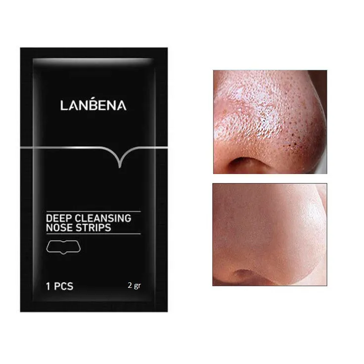ماسک بینی ضد جوش و کوچک کننده منافذ لانبنا مدل ذغال فعال بامبو، کنترل چربی و پاکسازی عمیق پوست، مناسب پوست آکنهای، بسته 6 عددی هر عدد 2 گرم - تصویر 3