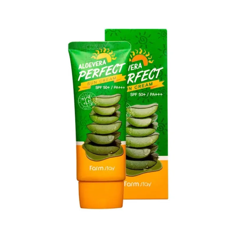 کرم ضد آفتاب بدون رنگ فارم استی SPF 50 مدل ALOEVERA مناسب انواع پوست حجم 70 میلی لیتر - تصویر 2