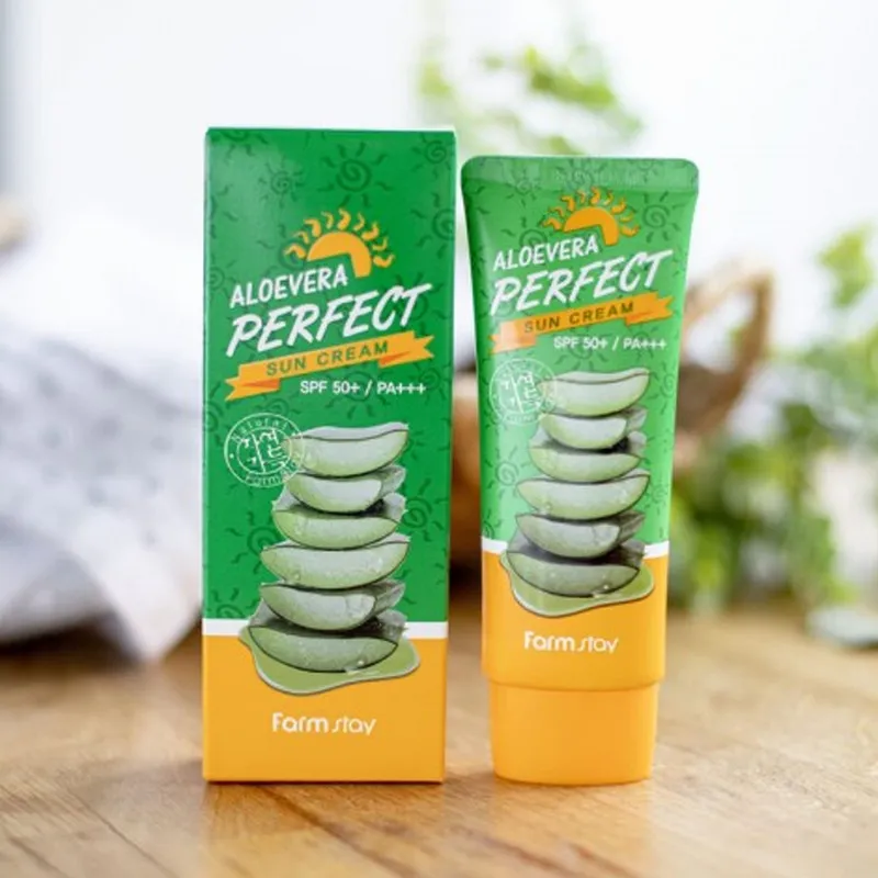 کرم ضد آفتاب بدون رنگ فارم استی SPF 50 مدل ALOEVERA مناسب انواع پوست حجم 70 میلی لیتر - تصویر 4