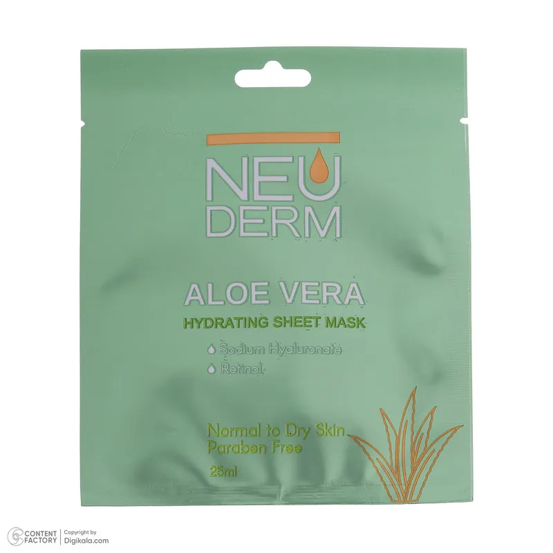 ماسک صورت نئودرم مدل Aloevera حجم 25 میلی لیتر - تصویر 4