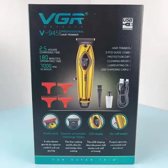 ماشین اصلاح موی سر و صورت وی جی ار مدل V-945 - تصویر 4