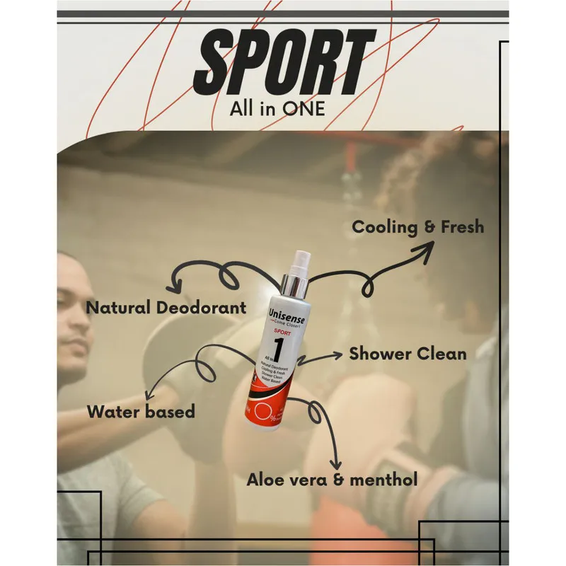 اسپری ضد تعریق یونی سنس مدل SPORT حجم 160 میلی لیتر - تصویر 2