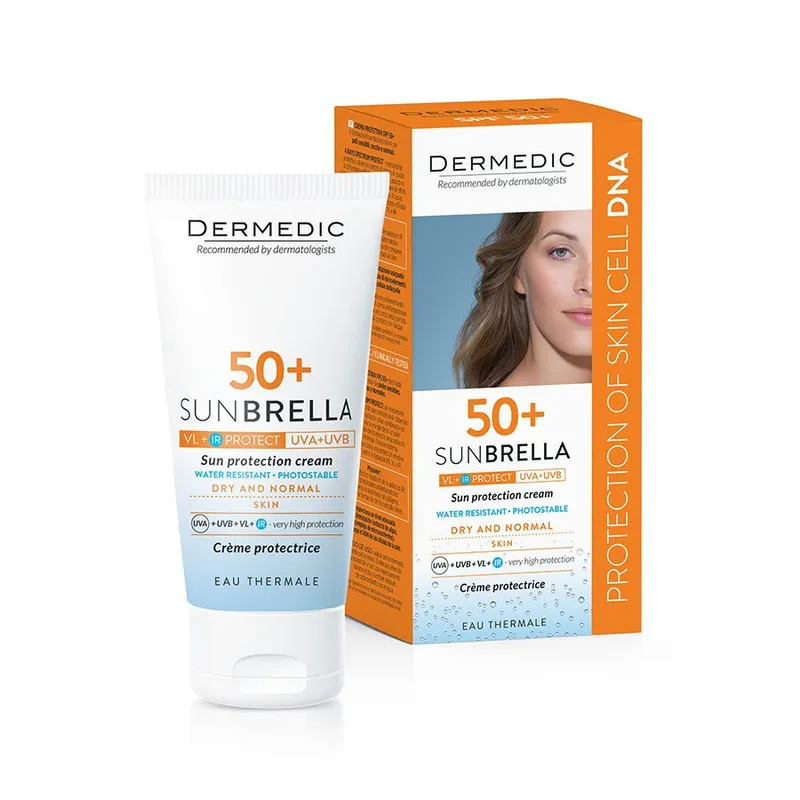 کرم ضد آفتاب بدون رنگ درمدیک spf50 مدل SBB مناسب پوست های خشک حجم 50 میلی لیتر - تصویر 2