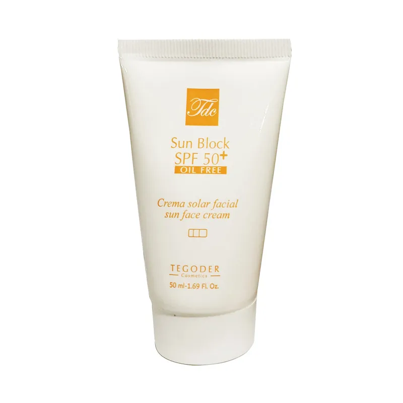 کرم ضد آفتاب بدون رنگ تگودر SPF 50 مدل su0 مناسب پوست چرب و آکنه ای حجم 50 میلیلیتر
