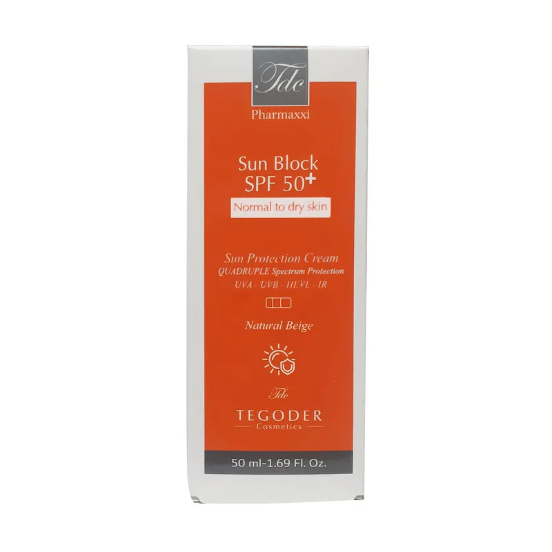 کرم ضد آفتاب رنگی تگودر SPF 50 مدل su02 مناسب پوست خشک و حساس حجم 50 میلیلیتر - تصویر 2