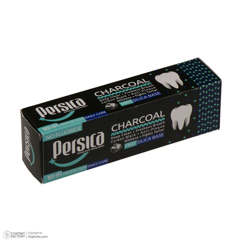 خمیر دندان پرسیکا مدل Charcoal وزن 100 گرم - تصویر 3