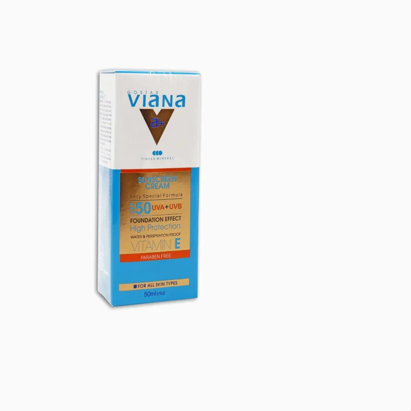 کرم ضد آفتاب رنگی ویانا SPF50 شماره 4 مناسب انواع پوست حجم 50 میلی لیتر - تصویر 2