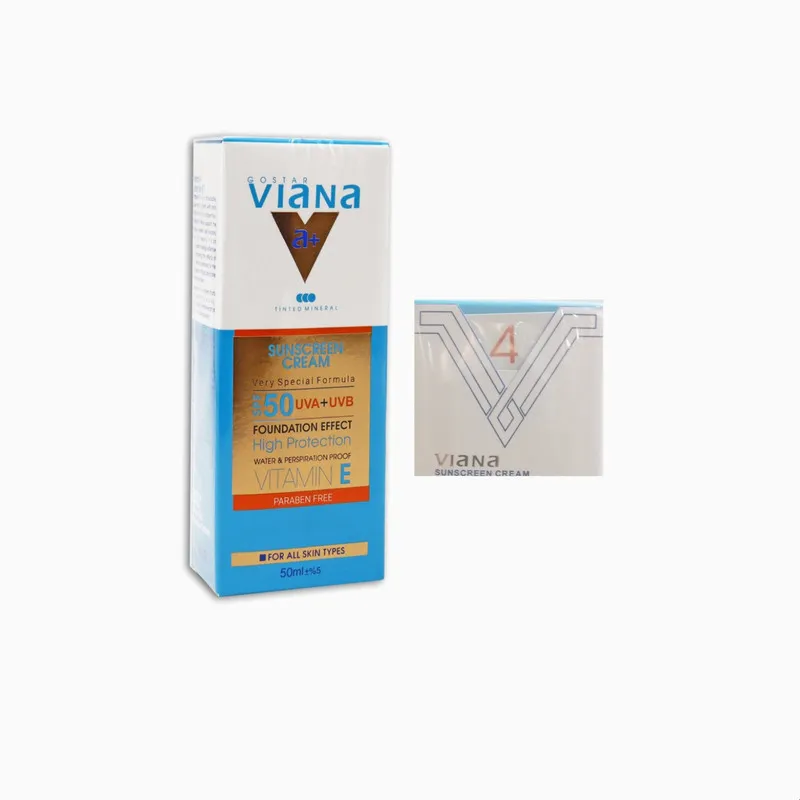 کرم ضد آفتاب رنگی ویانا SPF50 شماره 4 مناسب انواع پوست حجم 50 میلی لیتر - تصویر 3