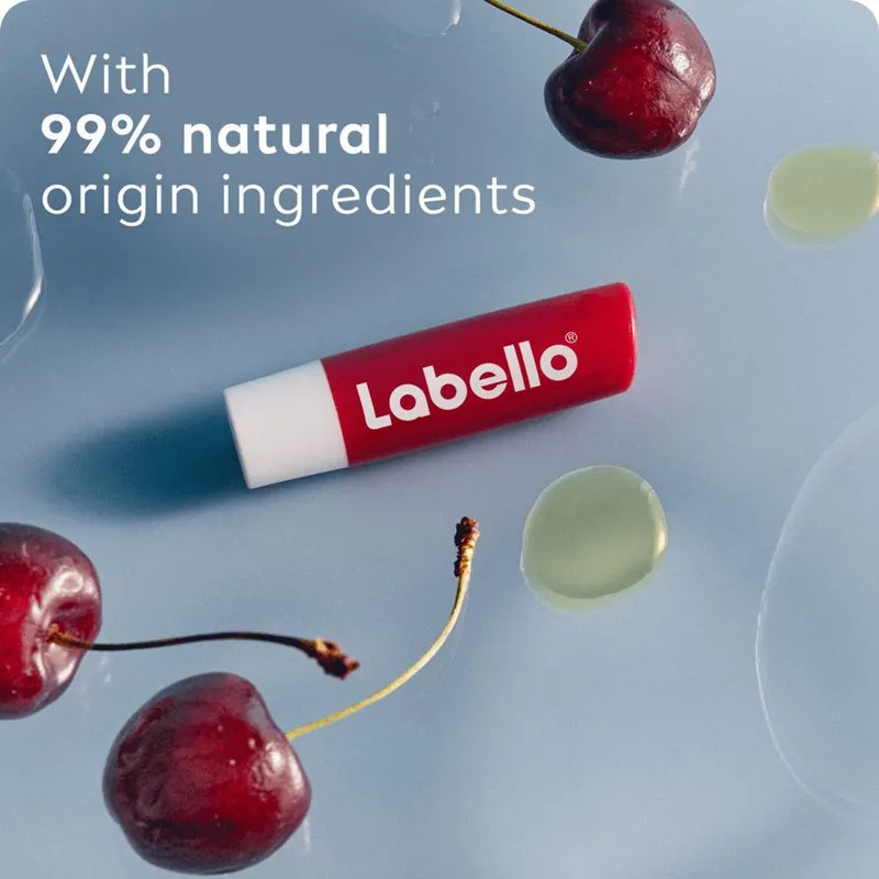 بالم لب ماتیکی لابلو مدل CHERRY-MOISTURE با عصاره گیاهی، حاوی شی باتر و ویتامین، مرطوبکننده 24 ساعته - تصویر 3