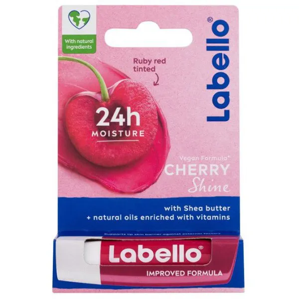 بالم لب ماتیکی لابلو مدل CHERRY-MOISTURE با عصاره گیاهی، حاوی شی باتر و ویتامین، مرطوبکننده 24 ساعته - تصویر 4