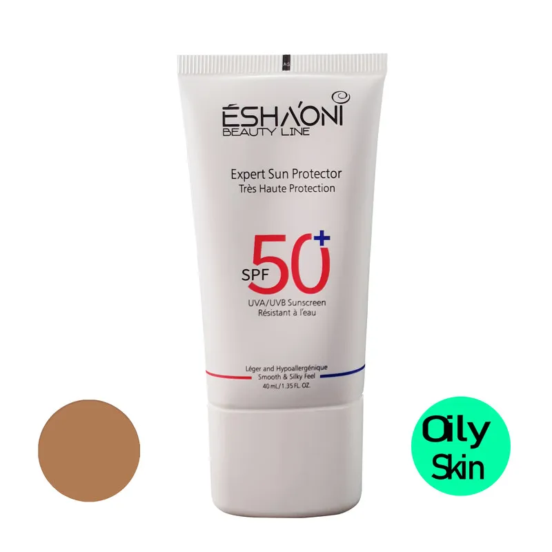 فلوئید ضد آفتاب رنگی اشااونی SPF50 مدل 02 مناسب پوست های چرب و آکنه دار حجم 40 میلیلیتر - تصویر 2