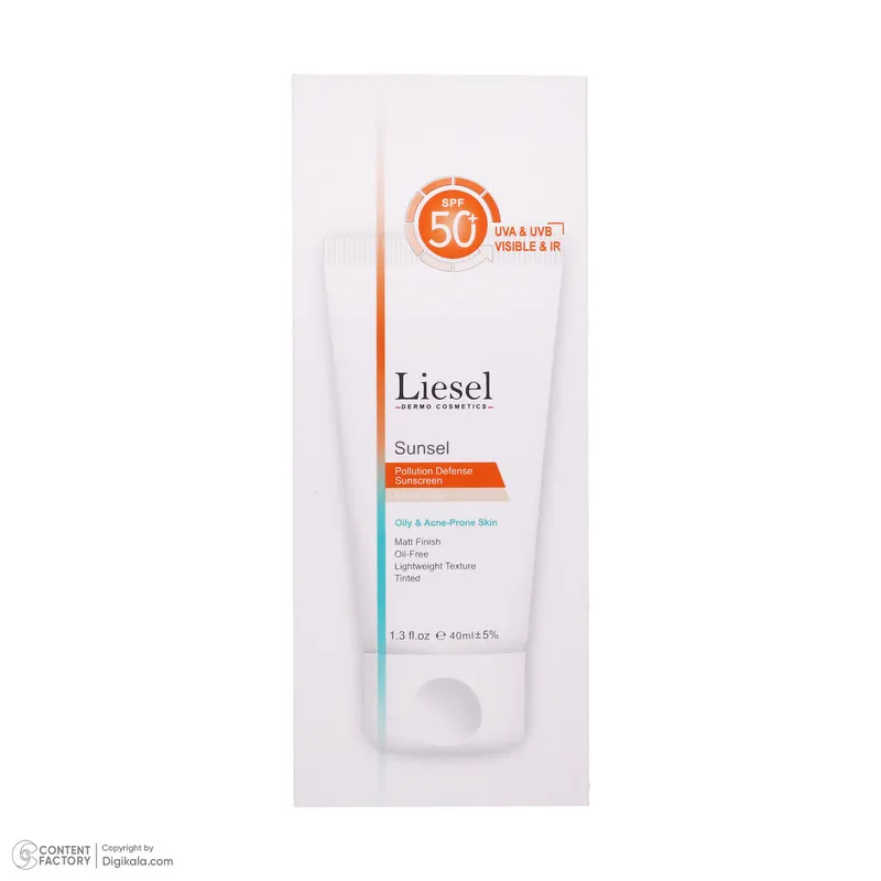 کرم ضد آفتاب رنگی لایسل SPF 50 مدل 02 مناسب پوستهای چرب و آکنه ای حجم 40 میلیلیتر - تصویر 4