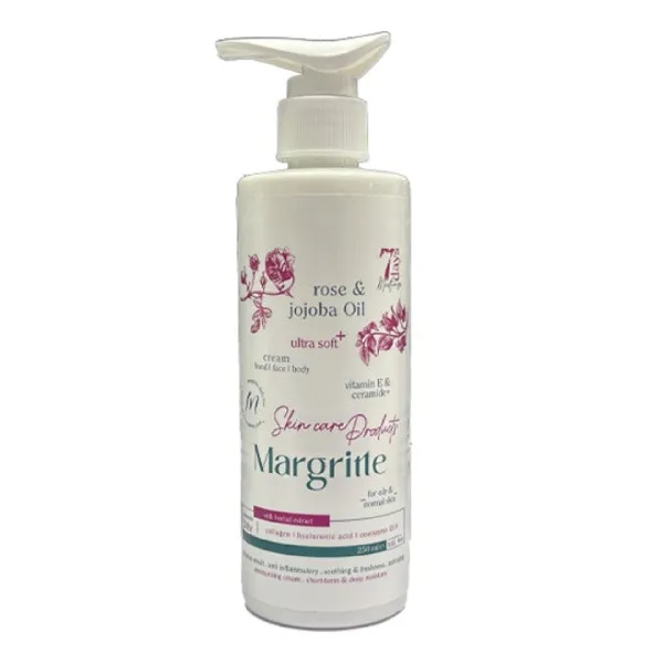 کرم مرطوب کننده مارگریت مدل Rose jojoba oil حجم 250 میلی لیتر