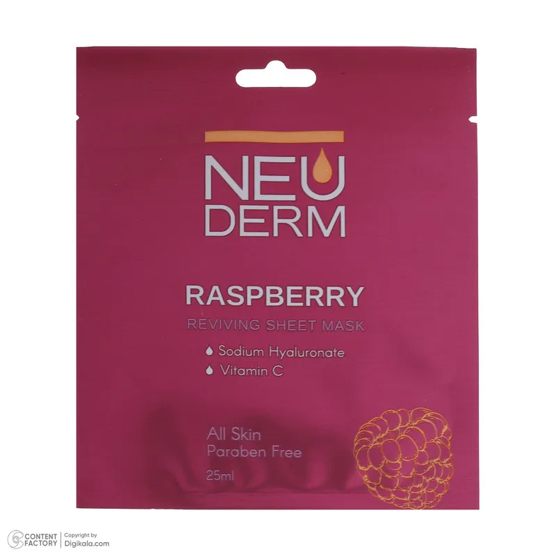 ماسک صورت نئودرم مدل Raspberry حجم 25 میلی لیتر - تصویر 3