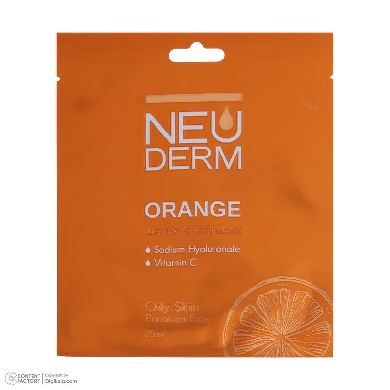 ماسک صورت نئودرم مدل Orange حجم 25 میلی لیتر - تصویر 3
