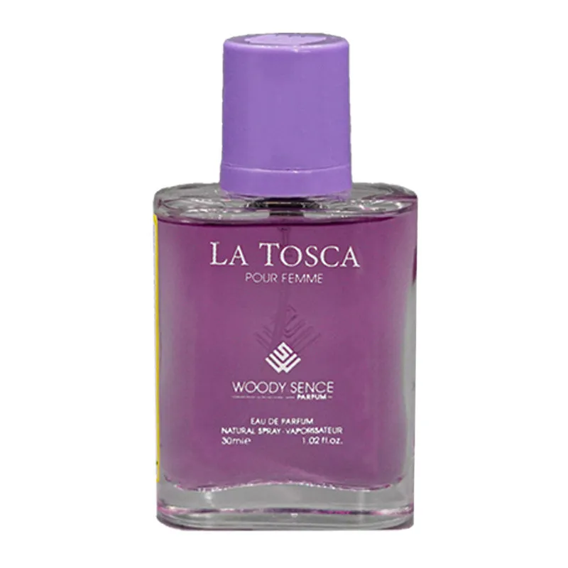 عطر جیبی زنانه وودی سنس مدل لاتوسکا LA TOSCA حجم 30 میلی لیتر