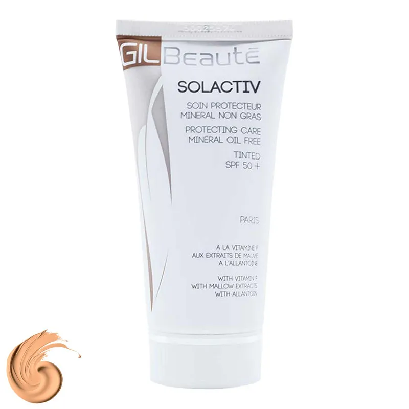 کرم ضد آفتاب رنگی ژیل بوته SPF50 مدل Solactive مناسب پوست های چرب و حساس حجم 50 میلی لیتر - تصویر 2